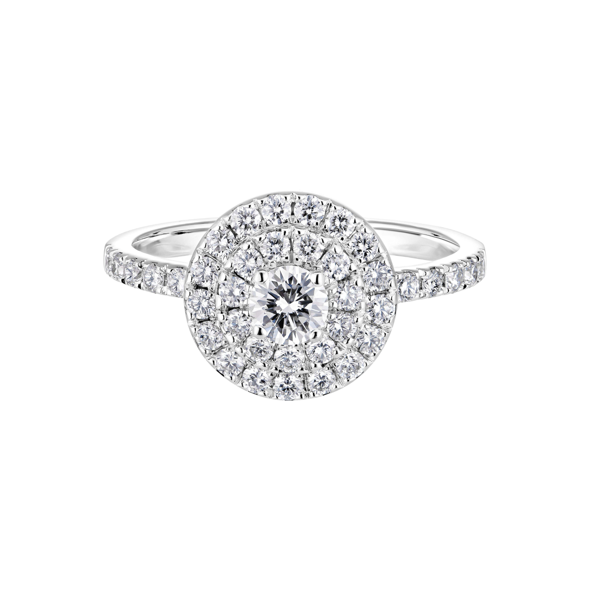 Bague Marguerite Rétroromantique Gemmyo Diamants Or Gris 18 Carats