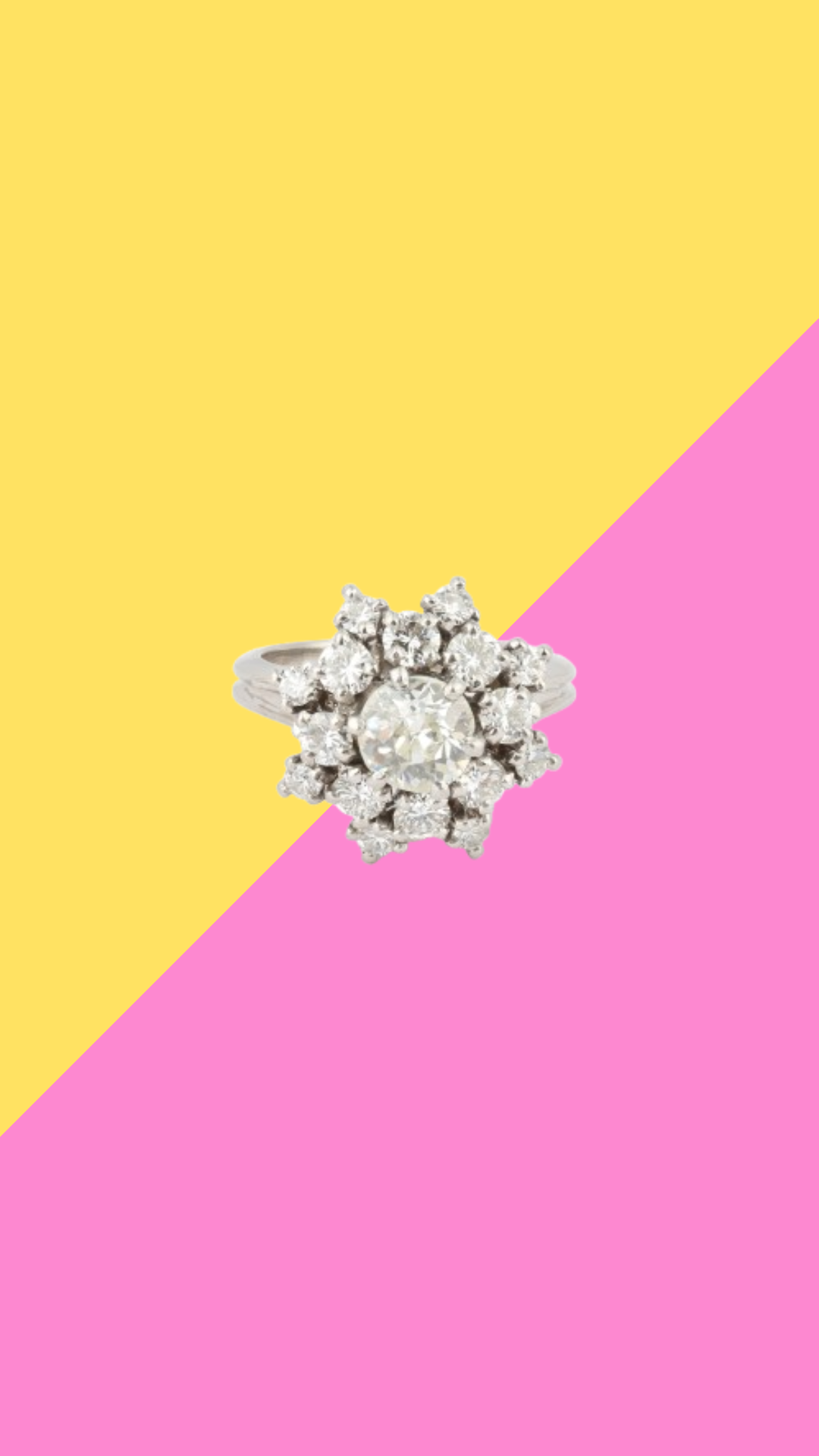 Bague Marguerite Diamants 1.80 Carats Platine