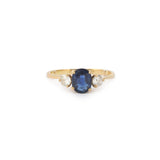 Bague Saphir 1 Carat Diamants Or Jaune 18 Carats