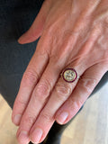Certified 1.50 Carat Diamonds Rubies 18 Carat White Gold Art Deco Style Ring