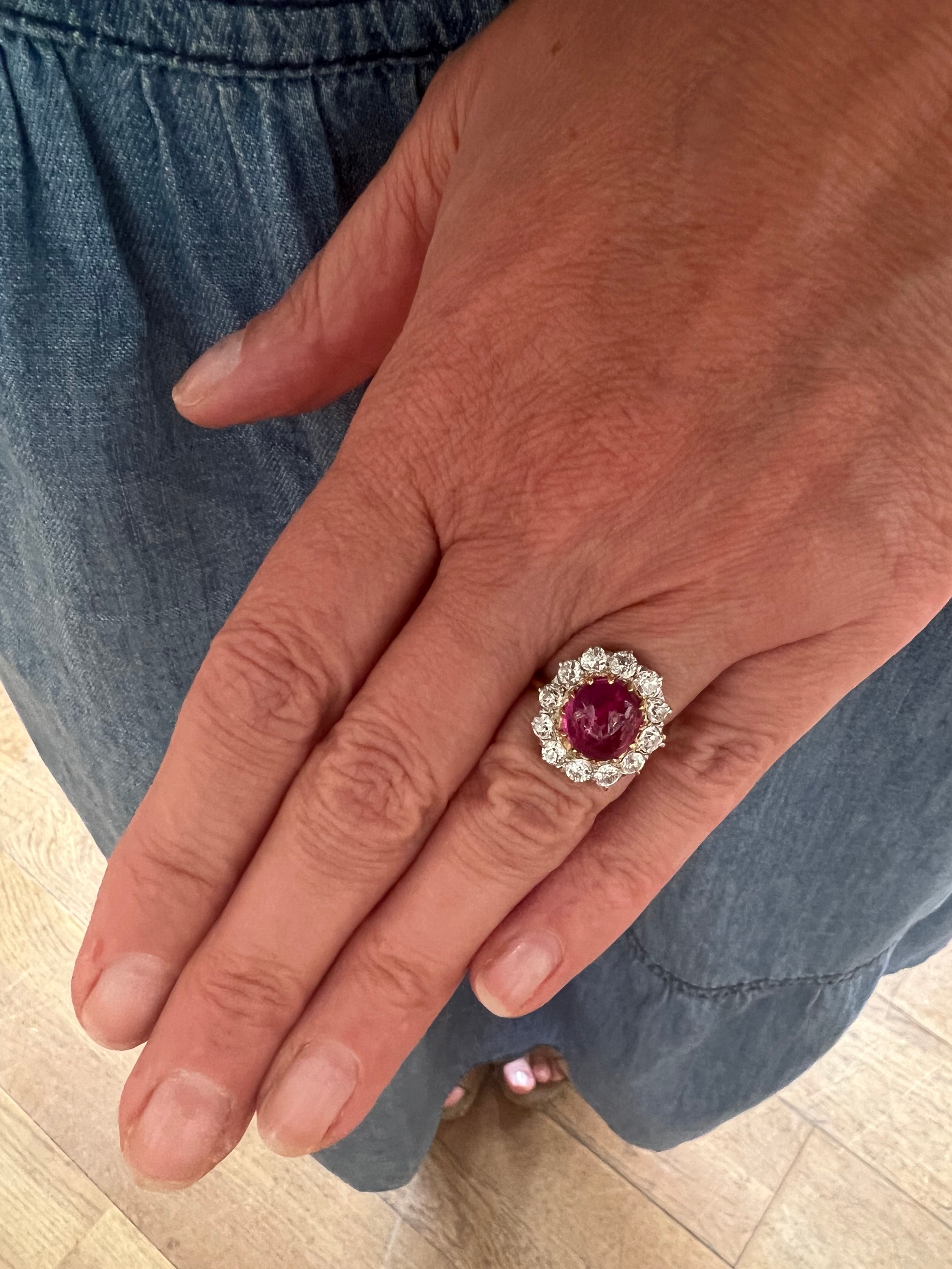 Bagues de fiancailles vintage Bague Rubis Birman Non Chauffe. Les Pierres de Julie