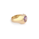 Bague Chevalière Améthyste 2.70 Carats Or Jaune 18 Carats