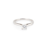 0.45 Carats Diamond Solitaire 18 Carats White Gold Ring