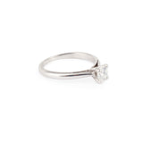 0.45 Carats Diamond Solitaire 18 Carats White Gold Ring