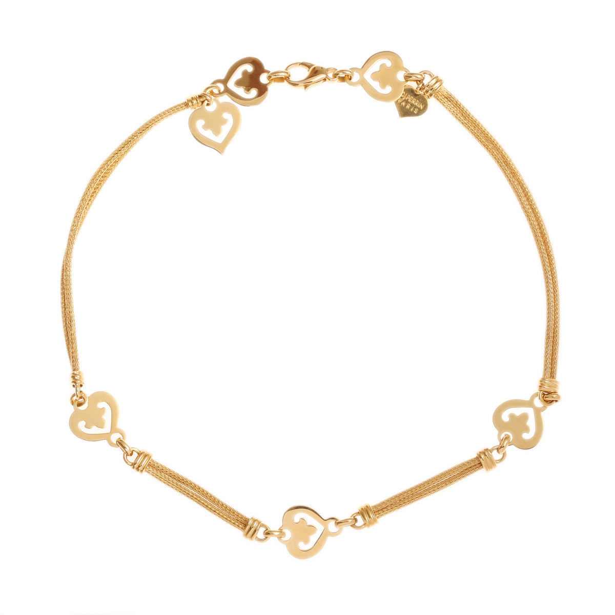 Collier Légendes O.J. Perrin Cœur Or Jaune 18 Carats