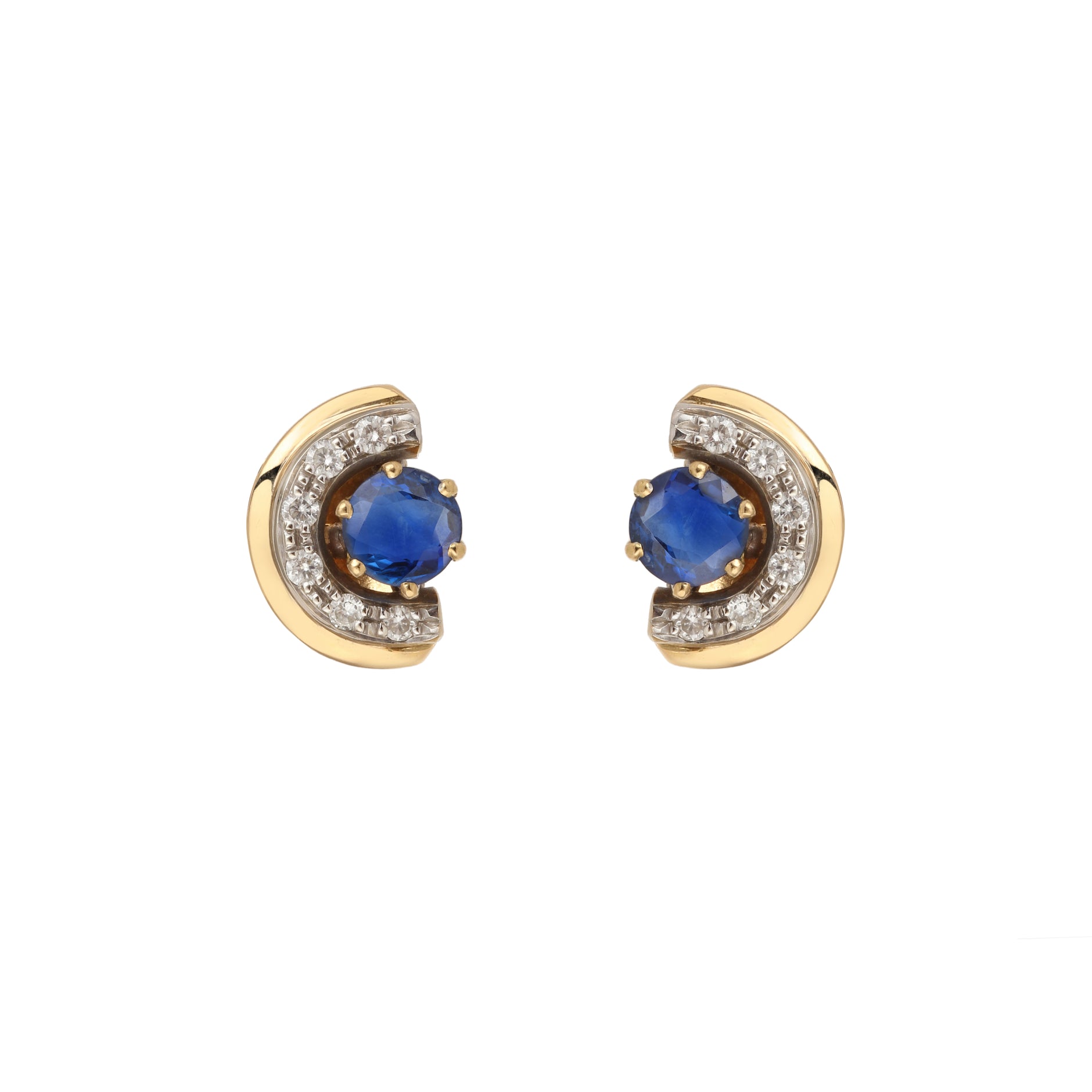 Anciennes Boucles D'oreilles Pendantes Clips Créateur - Acier Et Pierre - Occasion