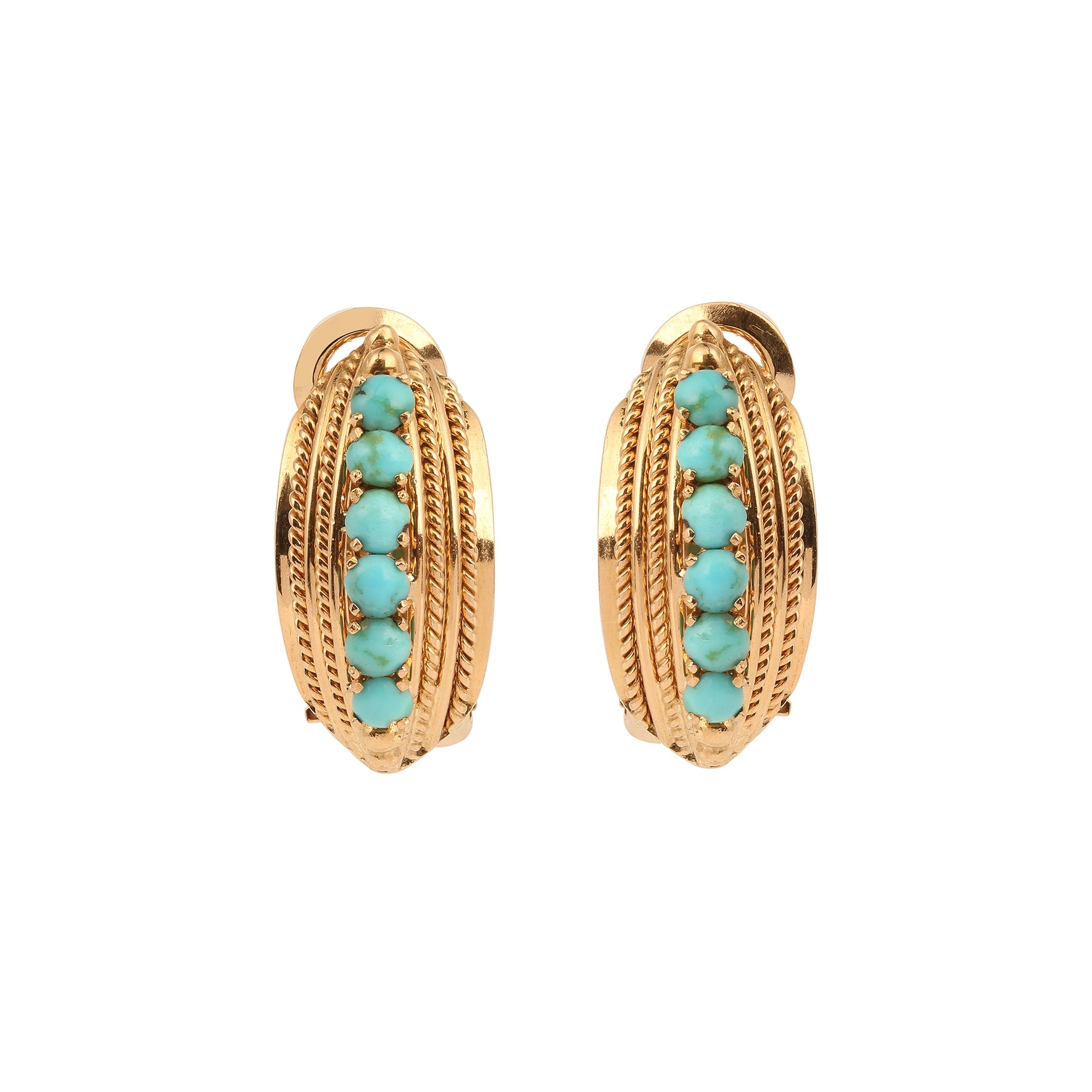 Boucles D'oreilles Clips Vintage Sidney Carron – Couleur Argenté – Occasion – Style Rétro