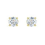Clous d'Oreilles Diamants 0.90 Carats Or Jaune 18 Carats