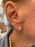 Clous d'Oreilles Diamants 0.90 Carats Or Jaune 18 Carats