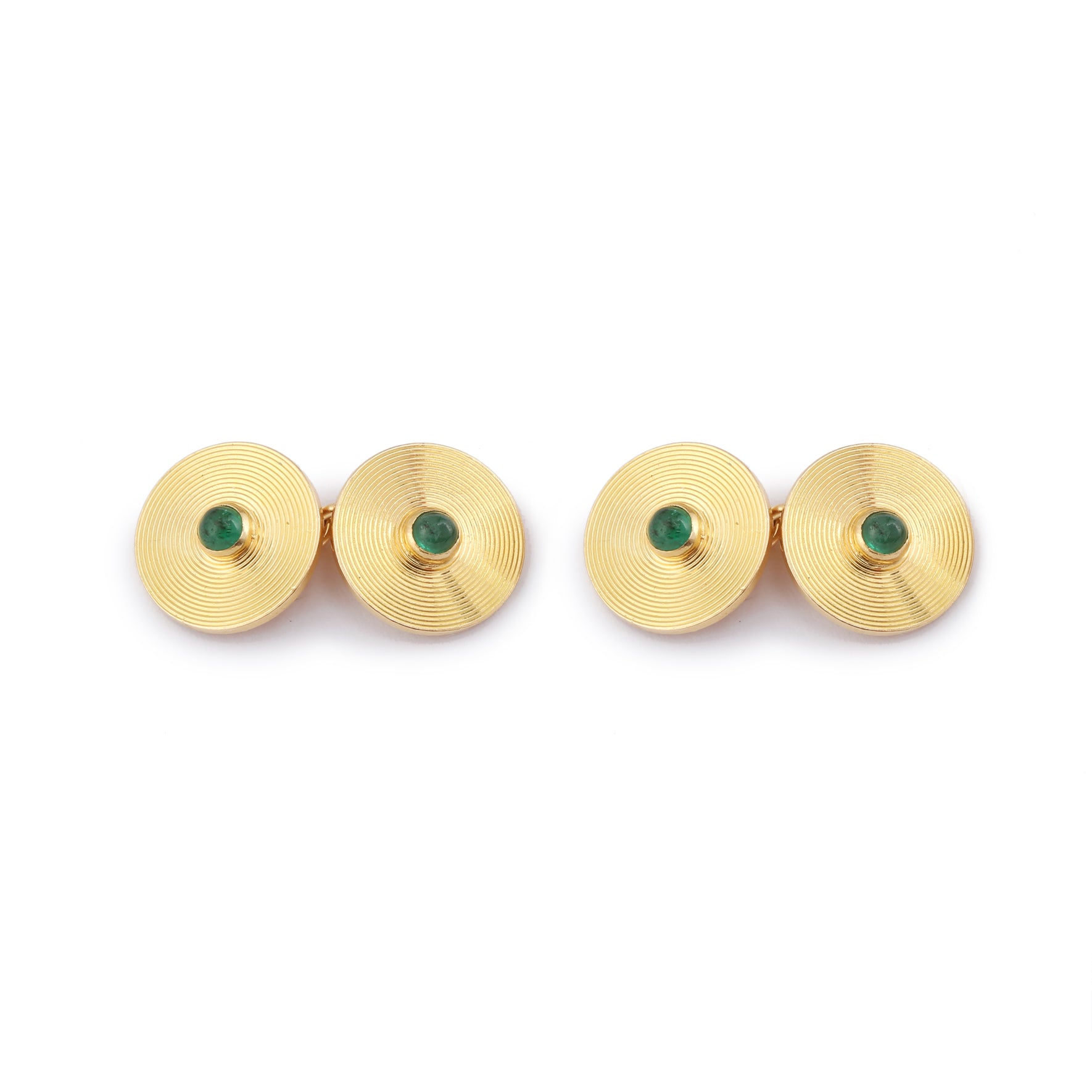 Boutons De Manchettes Anciens En Agate Lignée - Style Art Déco, Pierre Semi-précieuse Unique