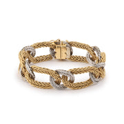 Bracelet Kutchinsky Torsade Or Jaune Or Gris 18 Carats