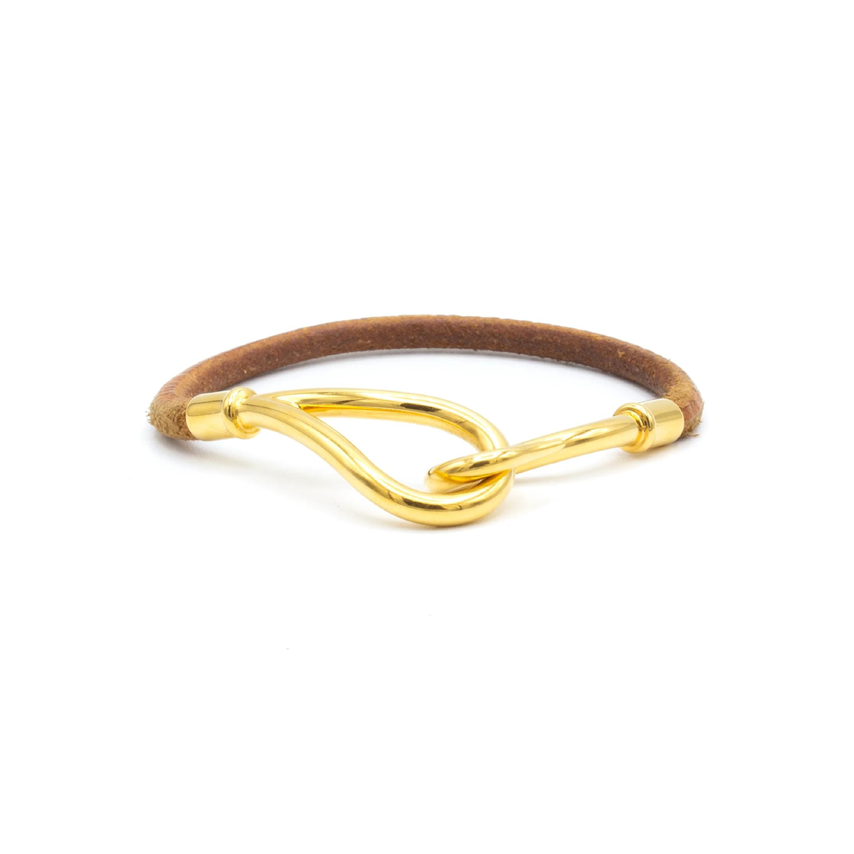 Bracelet Hermès Jumbo Doré Cuir