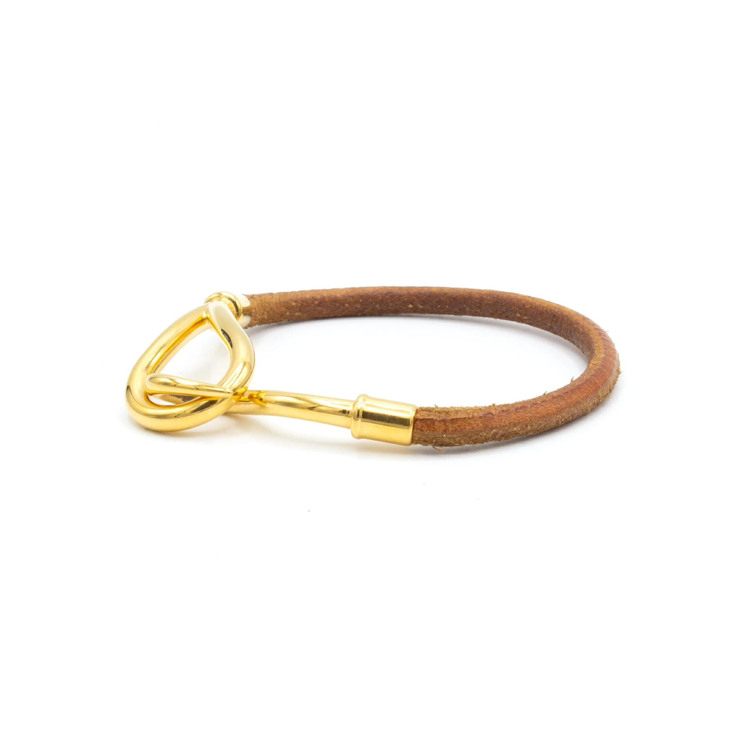 Bracelet Hermès Jumbo Doré Cuir