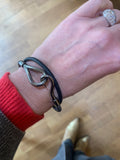 Hermès Jumbo Silvery Double Leather Bracelet
