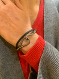 Hermès Jumbo Silvery Double Leather Bracelet