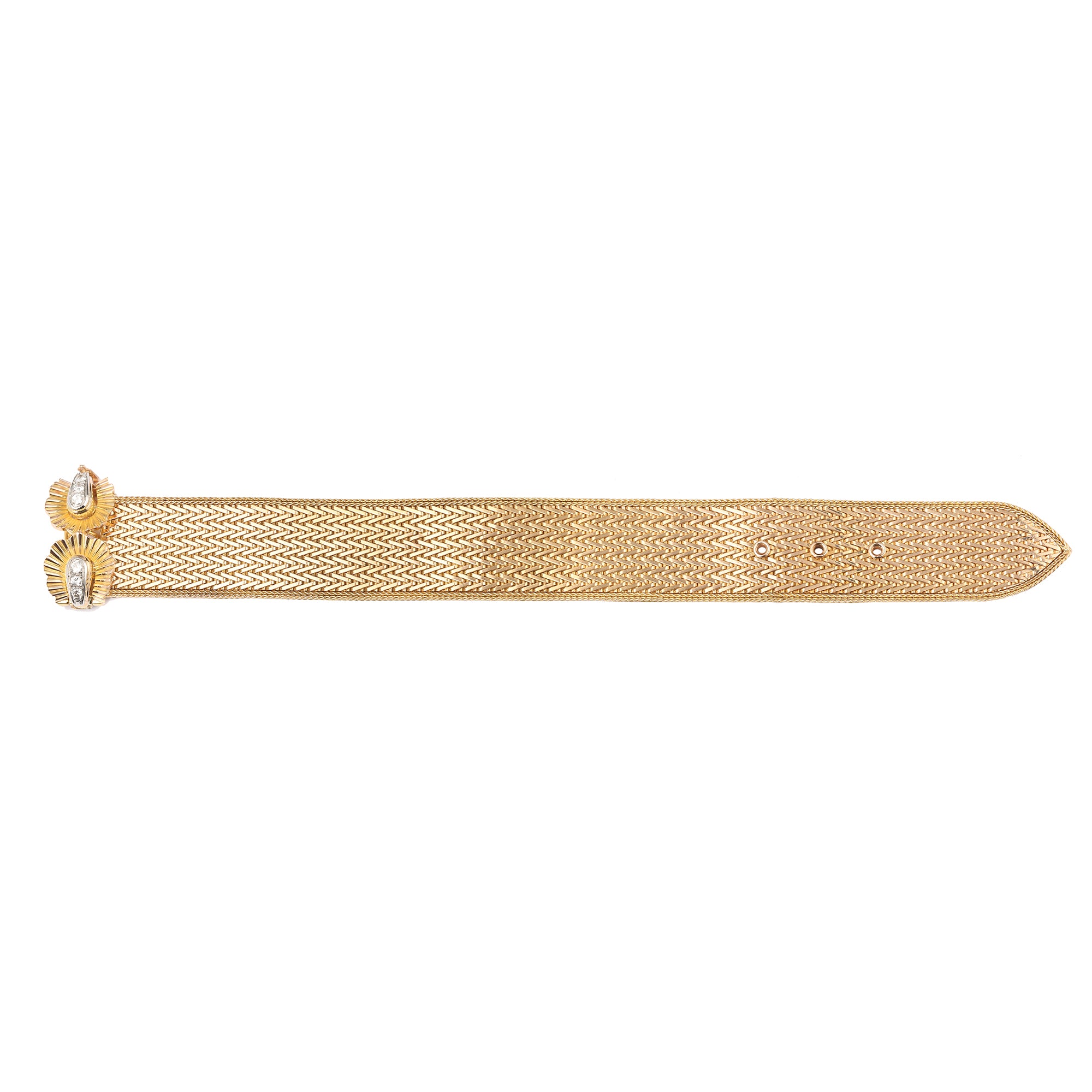 Bracelet Rétro Ceinture Diamants Or Jaune 18 Carats