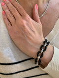 Bracelet Diamants Céramique Or Gris 18 Carats