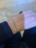 Bracelet Tennis Saphirs Arc-En-Ciel 5 Carats Or Gris 18 Carats
