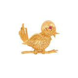 Mellerio Dits Meller Ruby 18 Carat Yellow Gold Chick Brooch