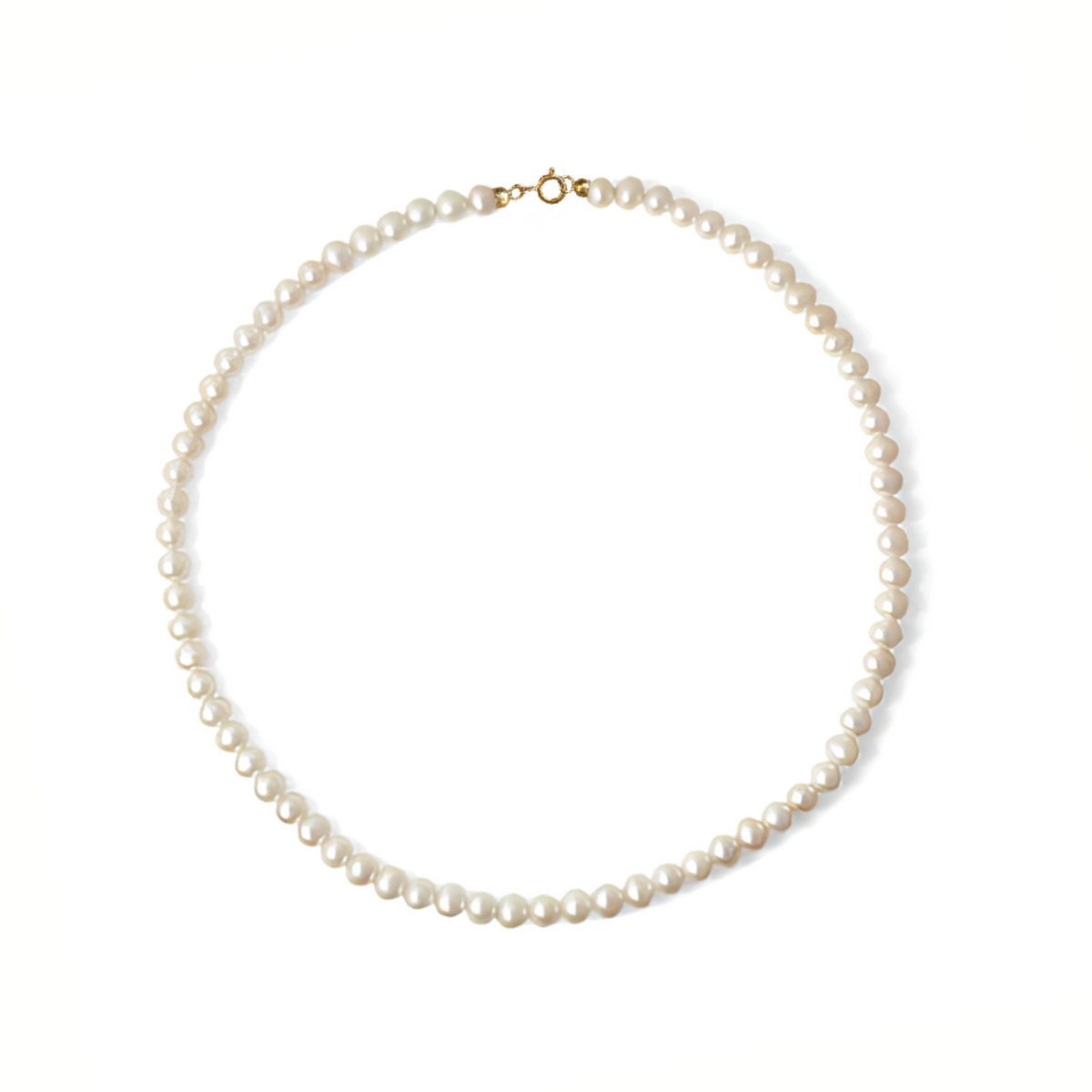 Collier de Perles 6mm Or Jaune 18 Carats