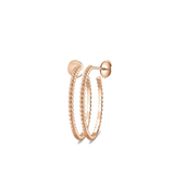 Van Cleef & Arpels Perlée Small Model 18 Carats Rose Gold Hoop Earrings