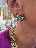 Demi Parure Gilbert Albert Turquoises Diamants Perles Or jaune 18 carats