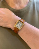 Montre Cartier Tank Solo Diamants Acier Or Jaune 18 Carats