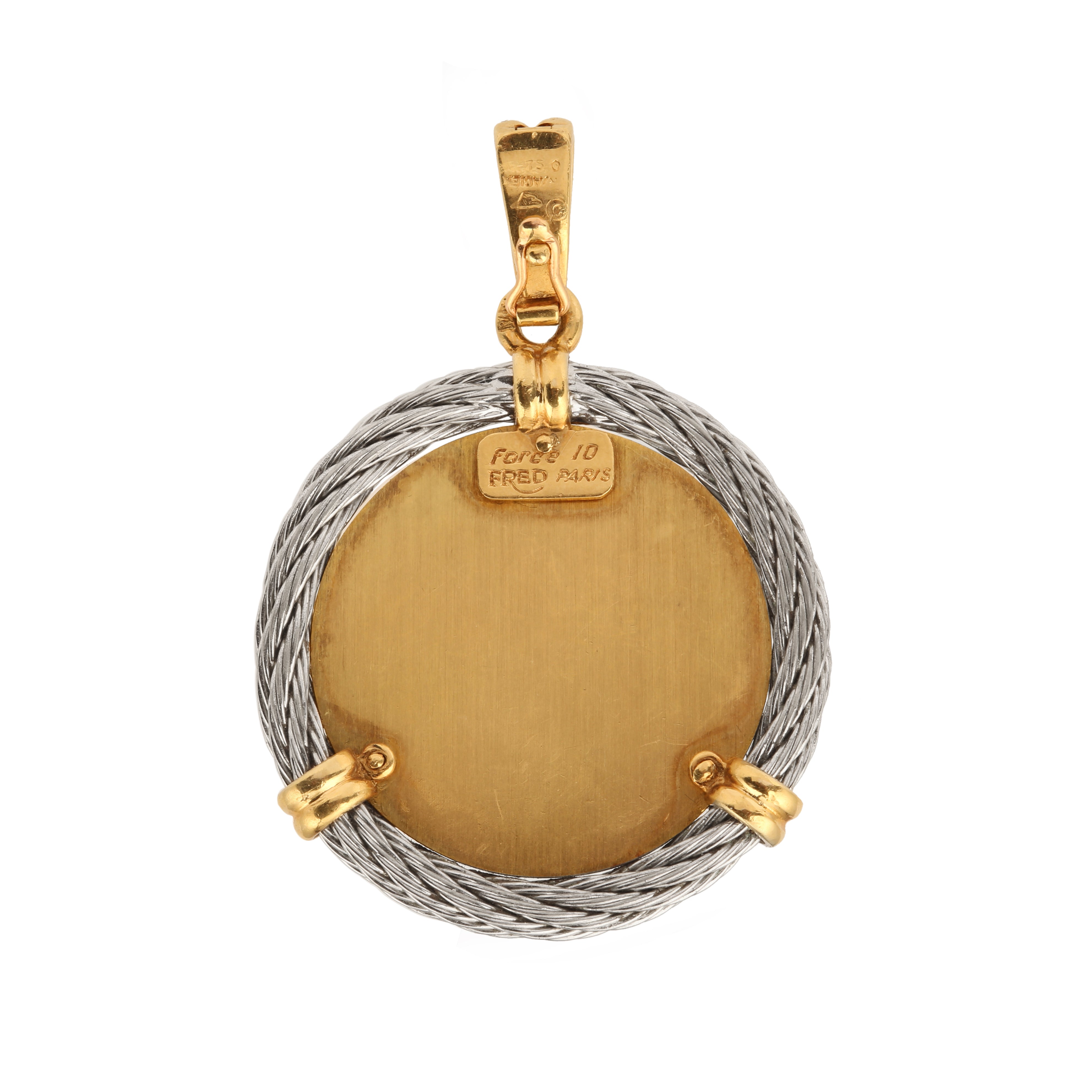 Fred Force 10 Pisces 18K Yellow Gold Steel Pendant