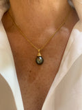 13 mm Tahitian Pearl 18-carat Yellow Gold Pendant 