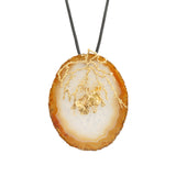 Vintage Agate 18K Yellow Gold Pendant
