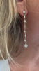 Boucles D’Oreilles Diamants Poire Diamants Baguette 4.50 Carats Or Gris 18 Carats