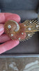 Broche Rétro Volute 1.30 Carats Diamants Or Jaune 18 Carats