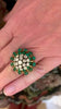 Cabochon Emeralds Diamonds 18 Carats Yellow Gold Cocktail Ring