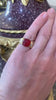 Fire Opal Cabochon Diamonds 18 Carat Yellow Gold Ring