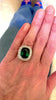 Bague Tourmaline Verte 8 Carats Diamants Or Gris 18 Carats