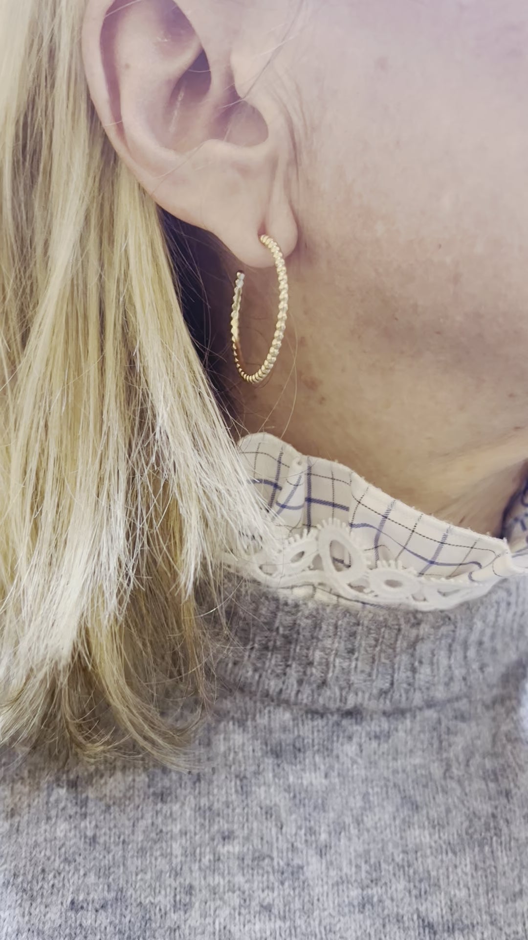 Van cleef perlee discount hoop earrings