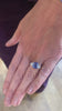 Certified 3.02 Carats Unheated Cushion-Cut Sapphire Diamonds 18 Carats White Gold Ring