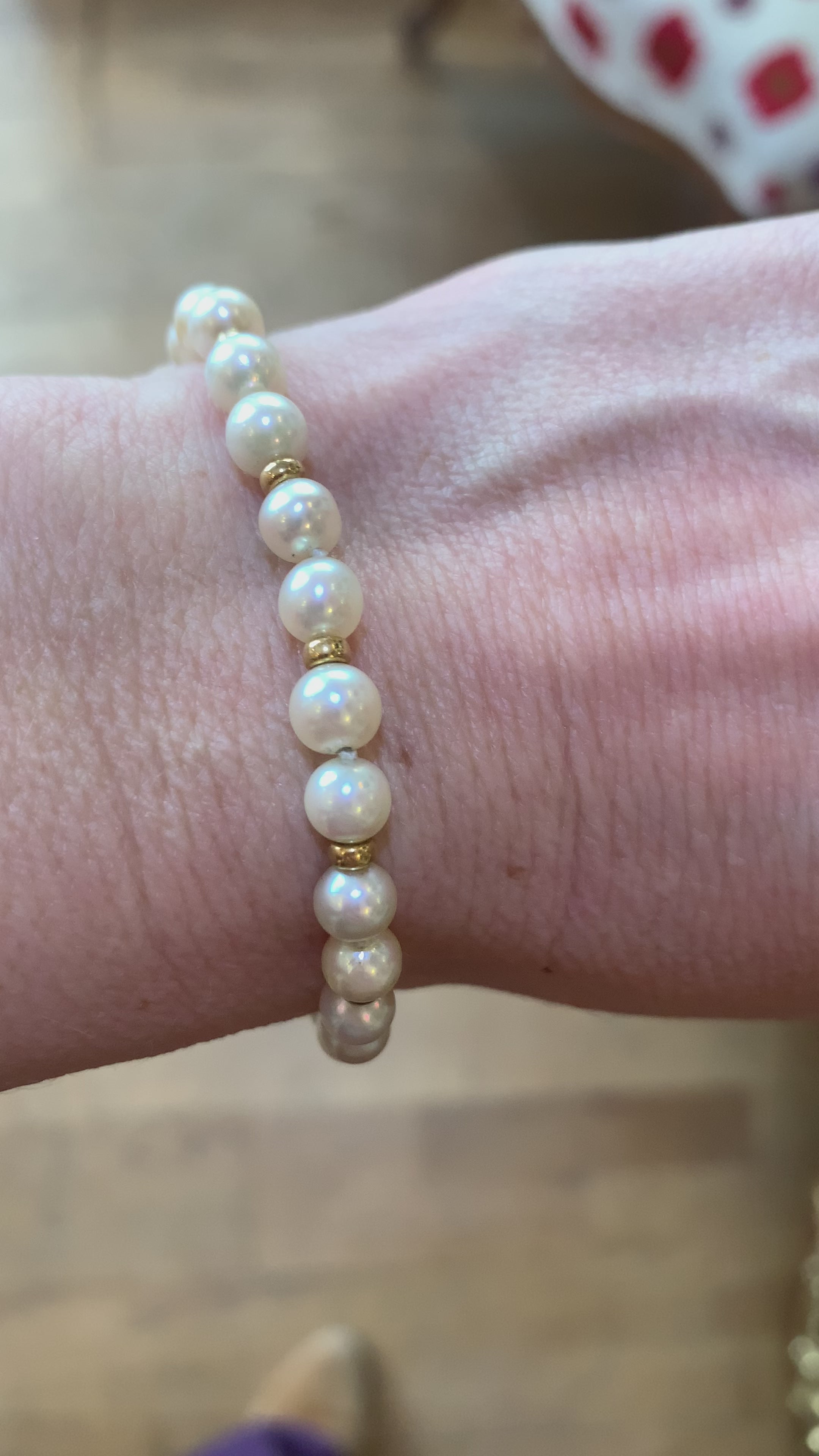 Bracelet de Perles Or Jaune 18 Carats