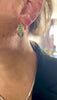 Vintage Turquoise 18 Carat Rose Gold Earrings