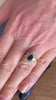1.20 Carats Sapphire Diamonds 18 Carats Yellow Gold Pompadour Ring