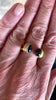 Bague Vintage Ouverte Saphirs Cabochons Or Jaune 18 Carats