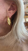Vintage 18 Carats Yellow Gold Twisted Hoop Earrings