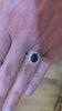 1.91 Carats Sapphire Diamonds 18 Carats Yellow Gold Pompadour Ring