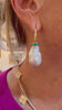 Baroque Pearls Opal 18 Carats Yellow Gold Earrings