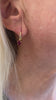Boucles d'Oreilles Dormeuses Rubis Diamants Or Jaune 18 Carats