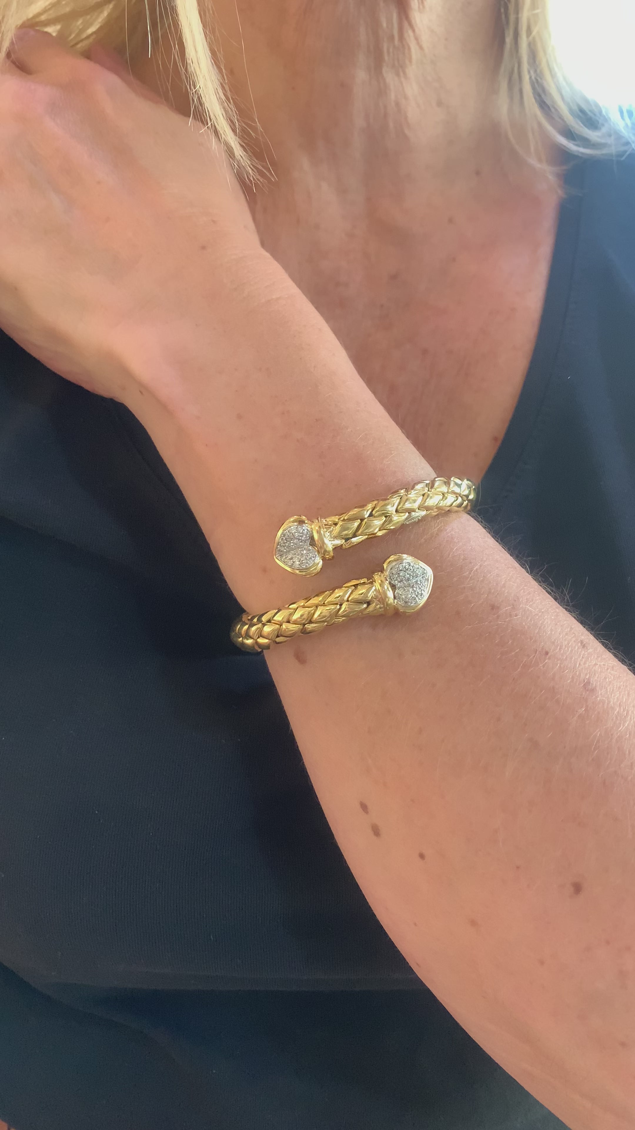 Bracelet Chimento Stretch Diamants Or Jaune 18 Carats