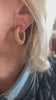 Vintage Yellow Gold Twisted hoop Earrings