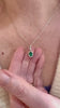 Oval Emerald Diamonds 18 Carat White Gold Necklace