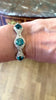 Vintage 12 Carats Blue Zircons Diamonds Platinum 14 Carats White Gold Bracelet