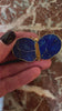 Lapis-Lazuli Jasper 18K Yellow Gold Butterfly Brooch